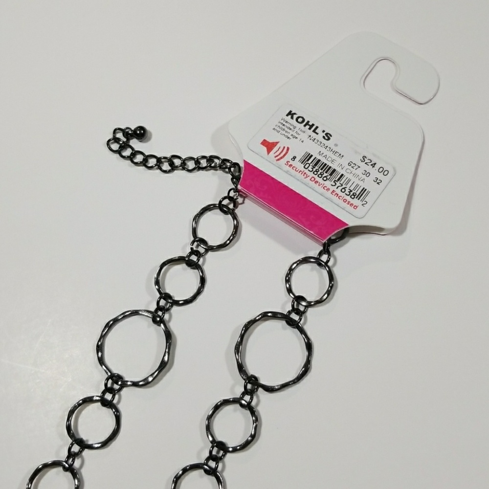 Candies black-silver ring necklace - Picture 3 of 4